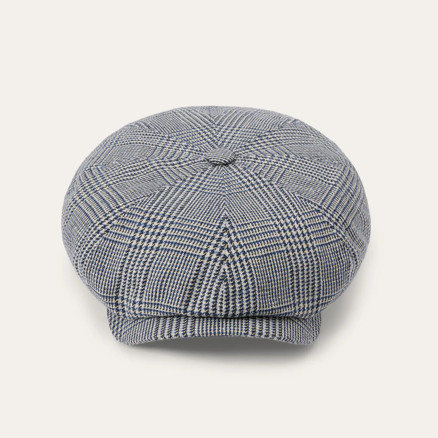 Glen Check Silk/Cotton 8-Panel Cap sold by Stetson