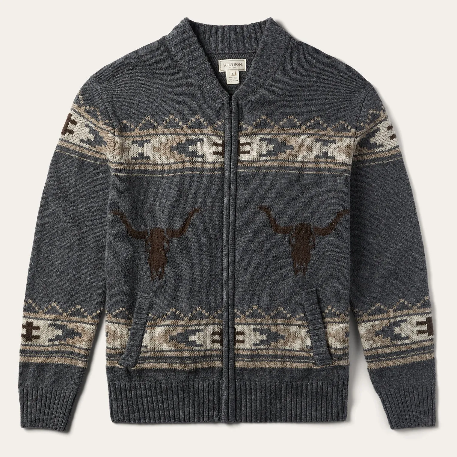 Longhorn Cardigan sold by Stetson