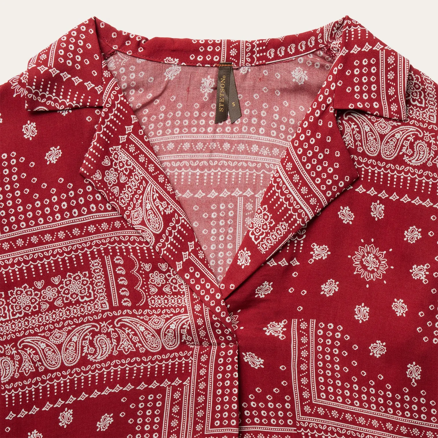 Red Bandana Patchwork Blouse sold by Stetson product image thumbnail 4