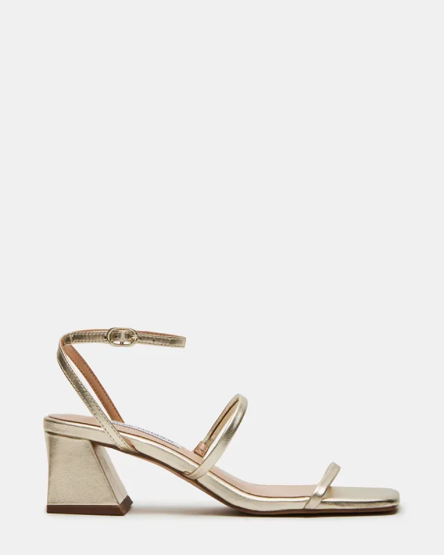ASHLYNN GOLD LEATHER sold by Steve Madden