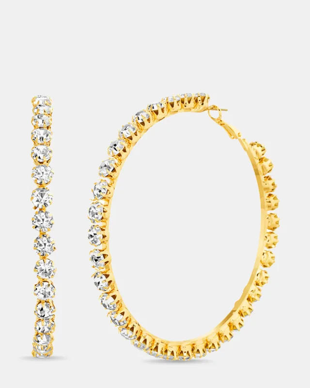 RHINESTONE HOOPS sold by Steve Madden
