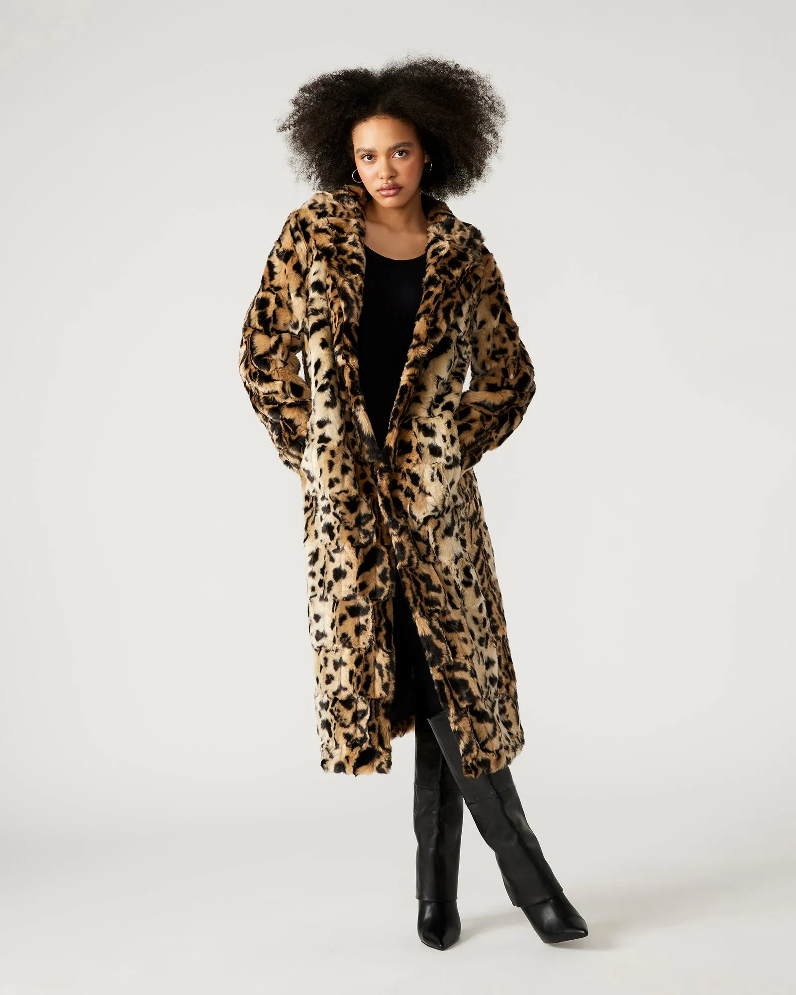LONG SONG COAT LEOPARD sold by Steve Madden
