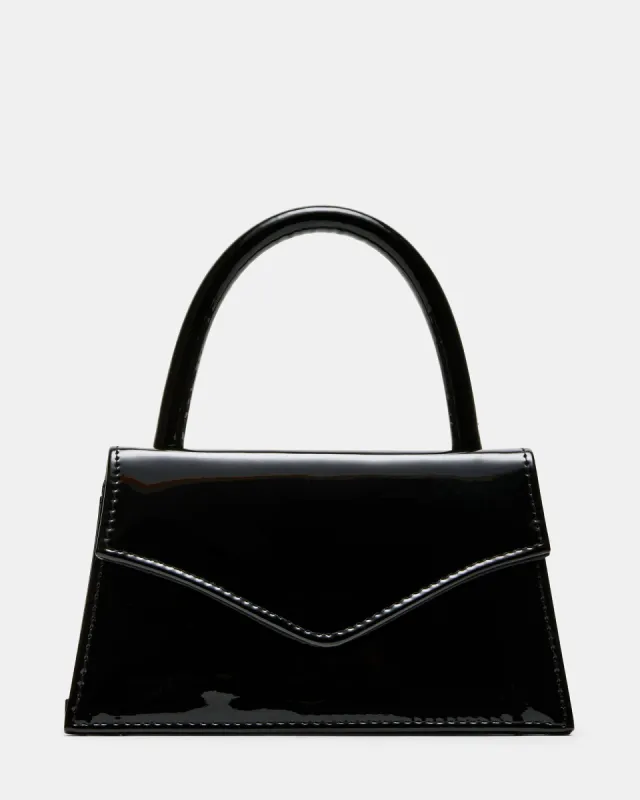 AMINA BAG BLACK PATENT sold by Steve Madden