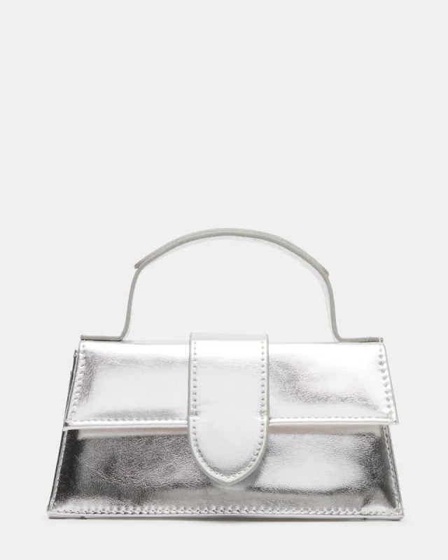 ARLAN BAG SILVER METALLIC sold by Steve Madden