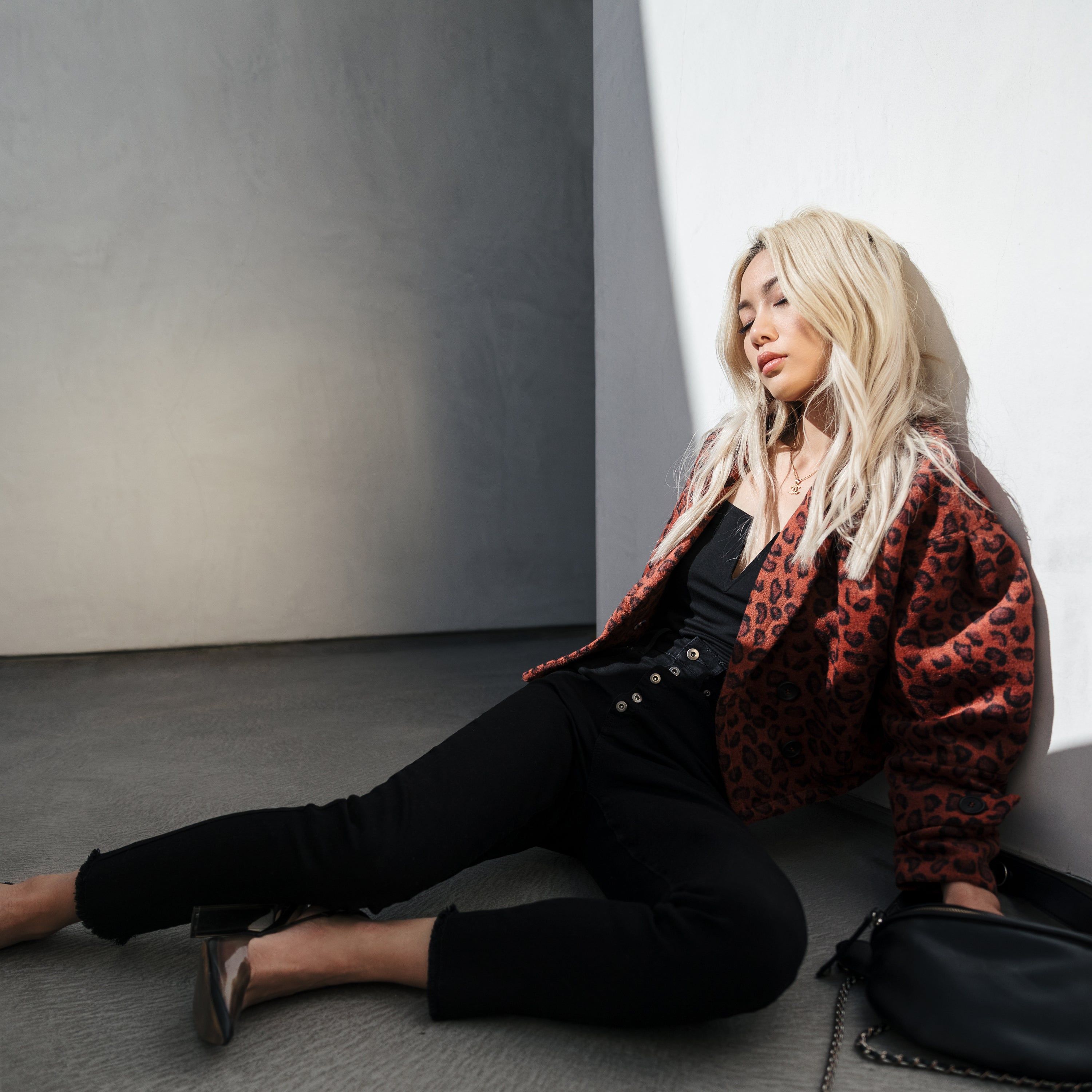 WOW MOMENT LEOPARD JACKET RUST sold by Steve Madden