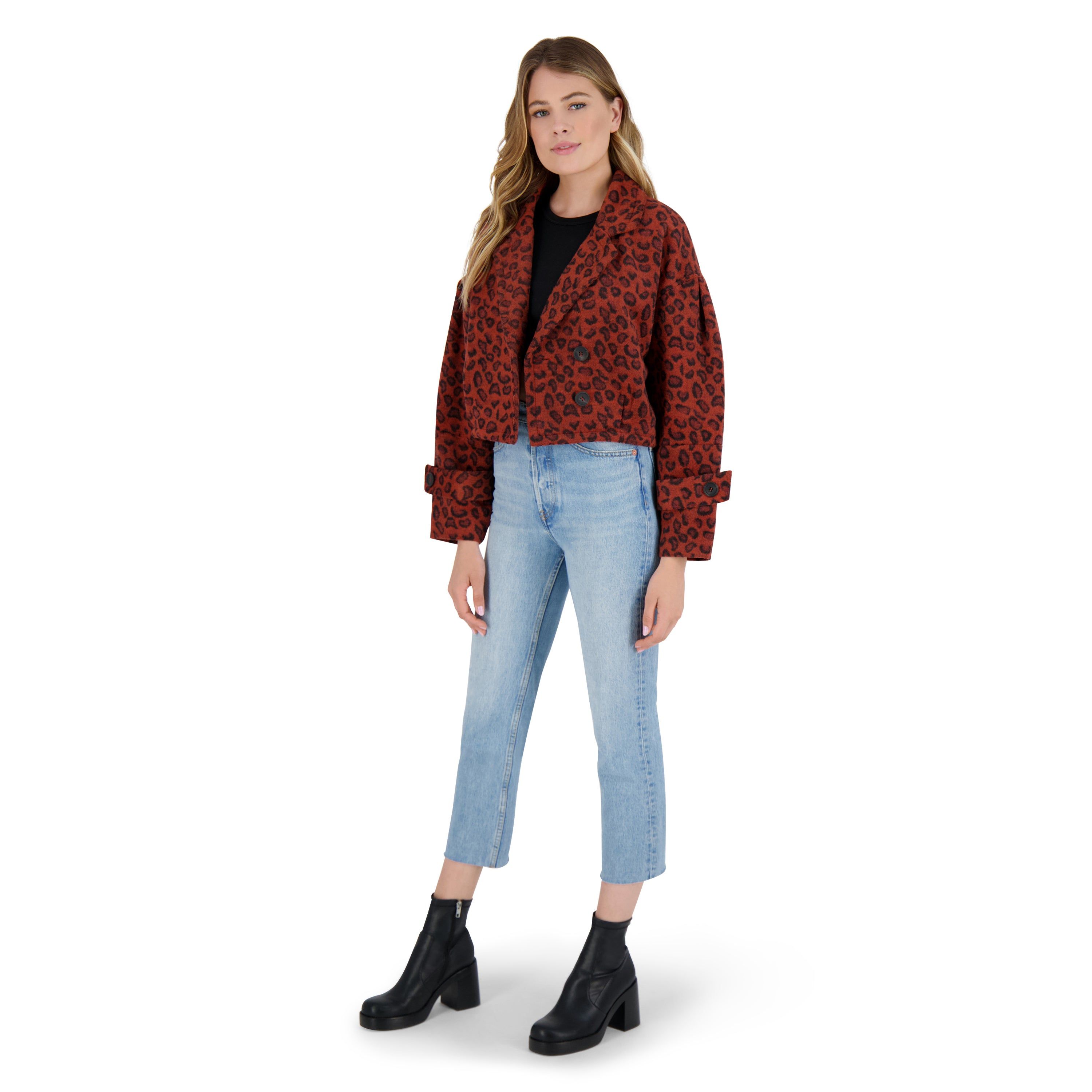 WOW MOMENT LEOPARD JACKET RUST sold by Steve Madden product image thumbnail 3