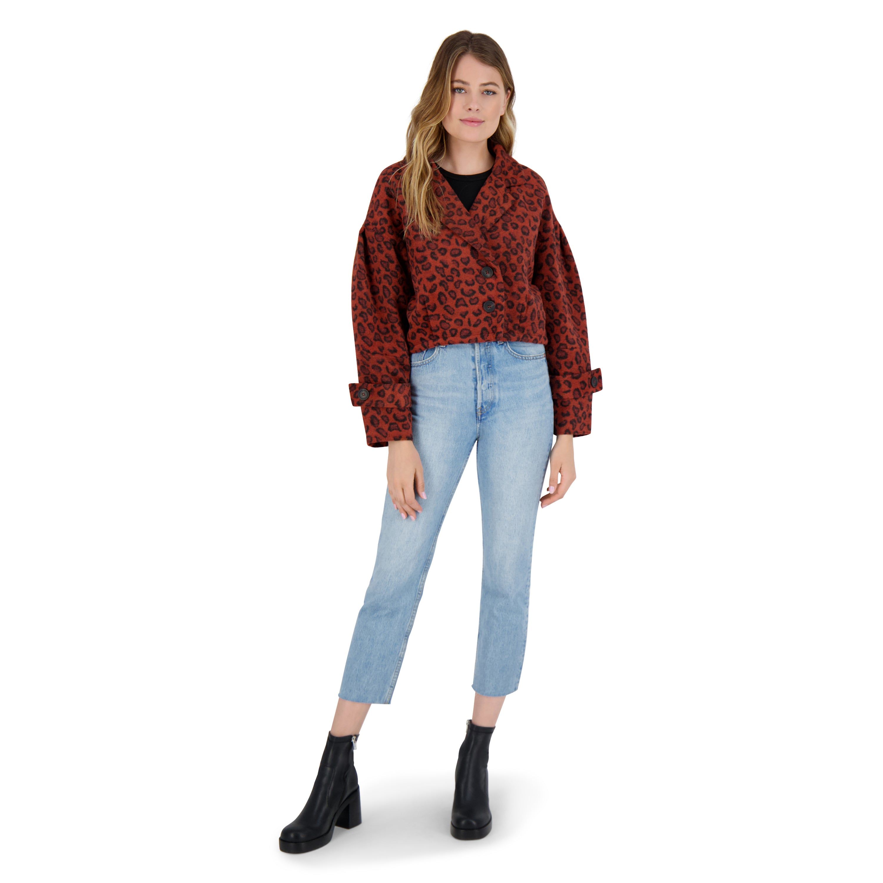 WOW MOMENT LEOPARD JACKET RUST sold by Steve Madden product image thumbnail 5