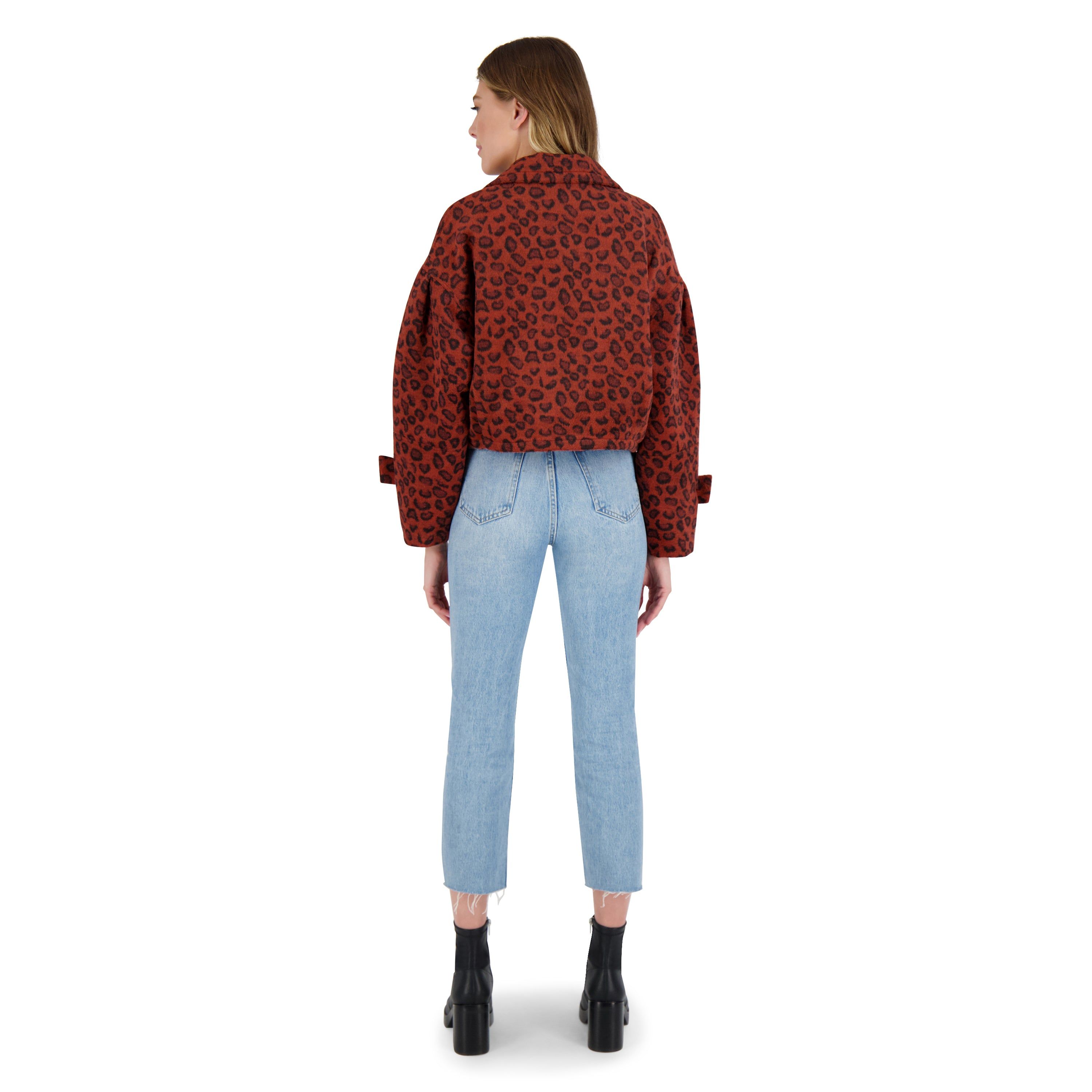 WOW MOMENT LEOPARD JACKET RUST sold by Steve Madden product image thumbnail 6
