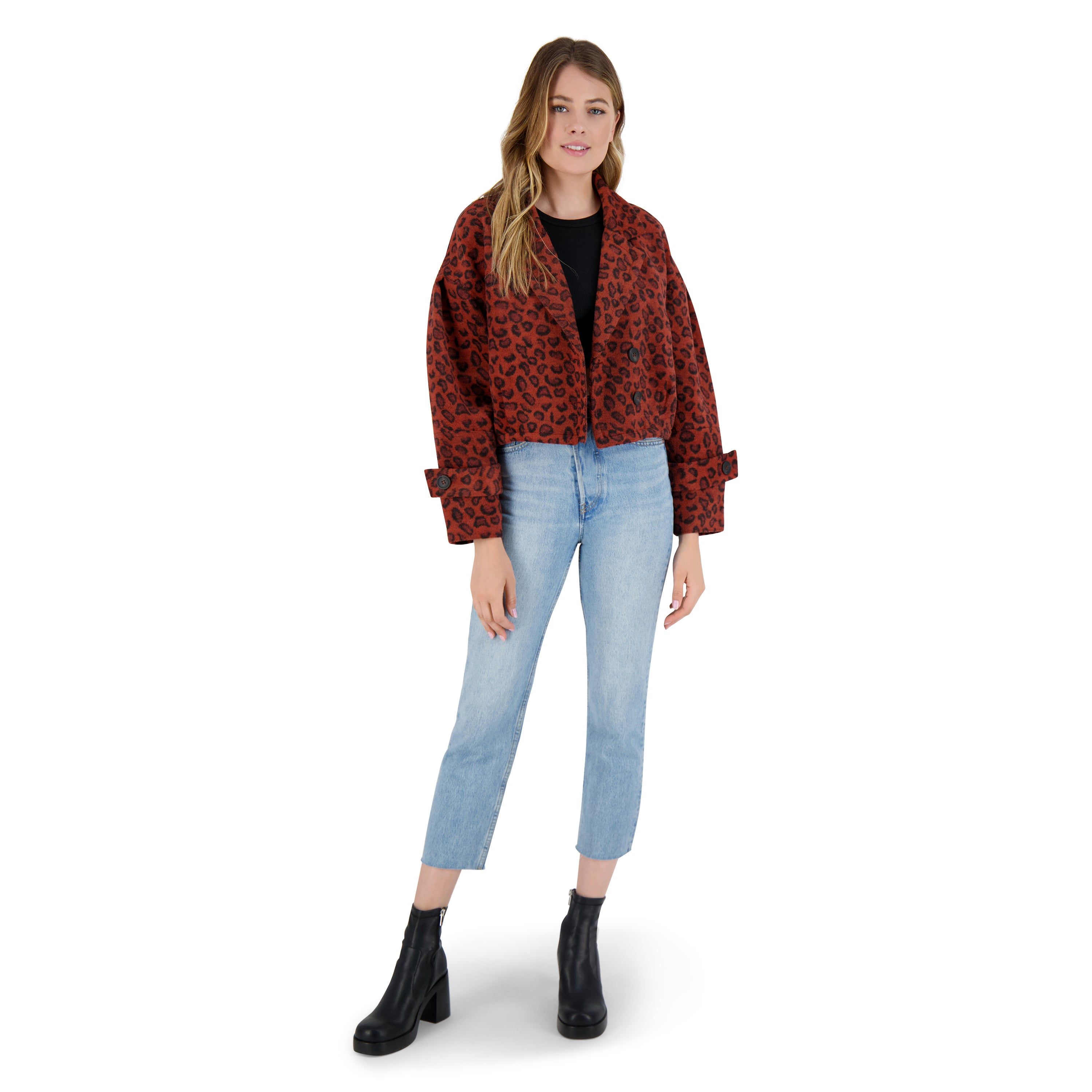 WOW MOMENT LEOPARD JACKET RUST sold by Steve Madden product image thumbnail 4