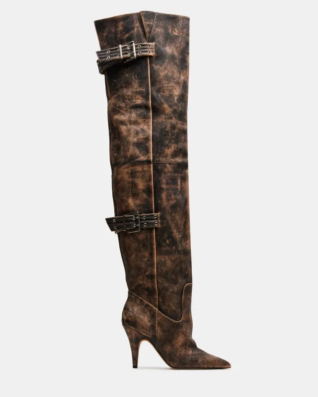 BADDIE BROWN DISTRESSED sold by Steve Madden