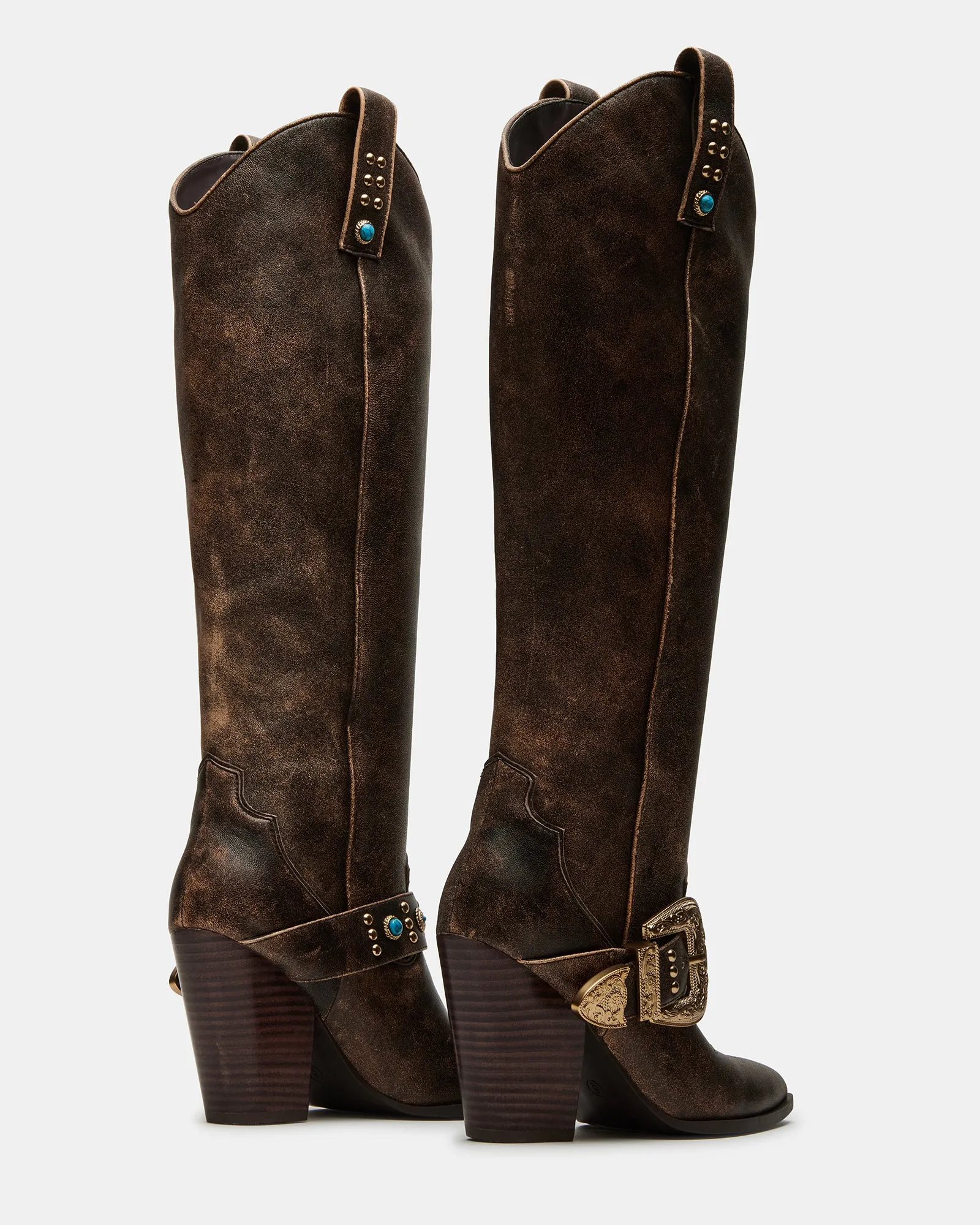 LASSO BUCKLE BROWN DISTRESSED sold by Steve Madden product image thumbnail 5