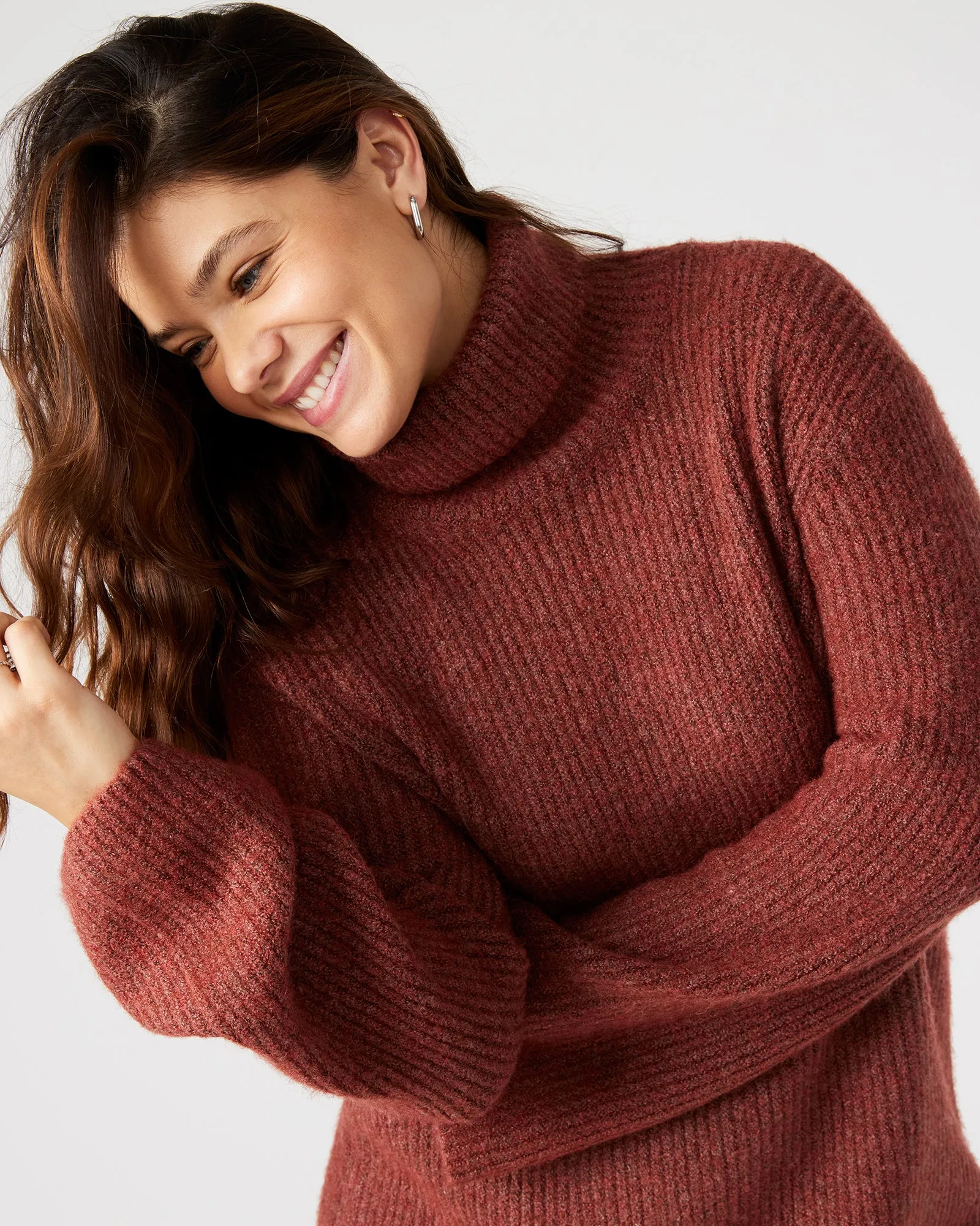 ABBIE SWEATER DRESS RUST sold by Steve Madden product image thumbnail 5