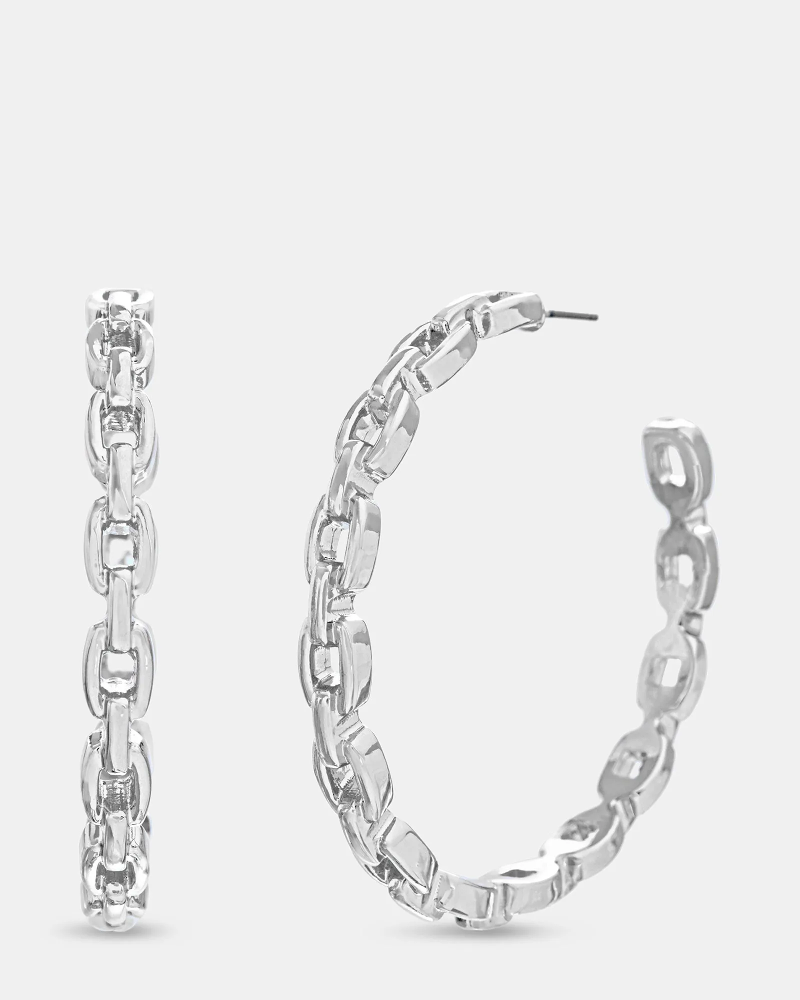 CHAIN HOOPS SILVER sold by Steve Madden