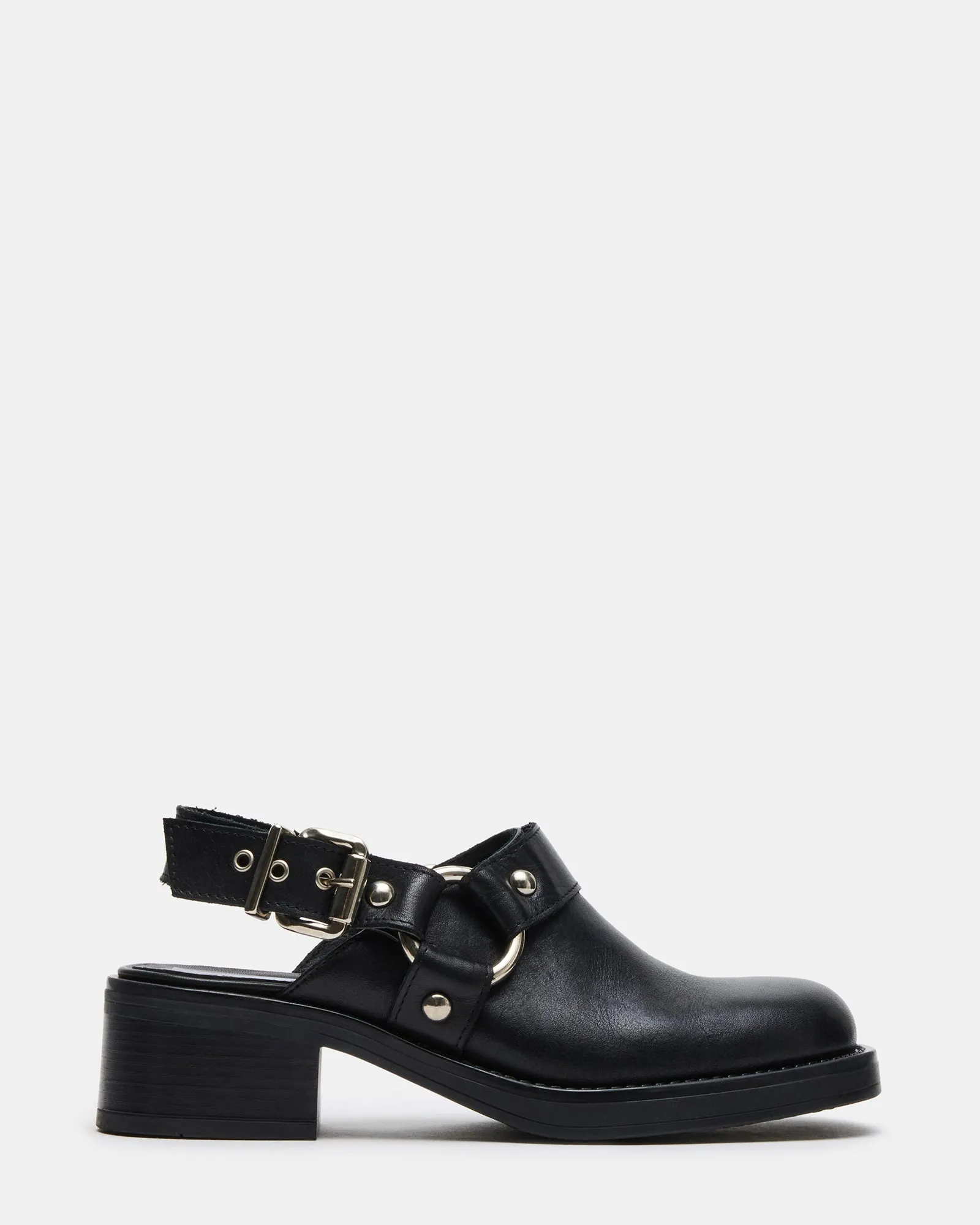 AMAN BLACK LEATHER sold by Steve Madden