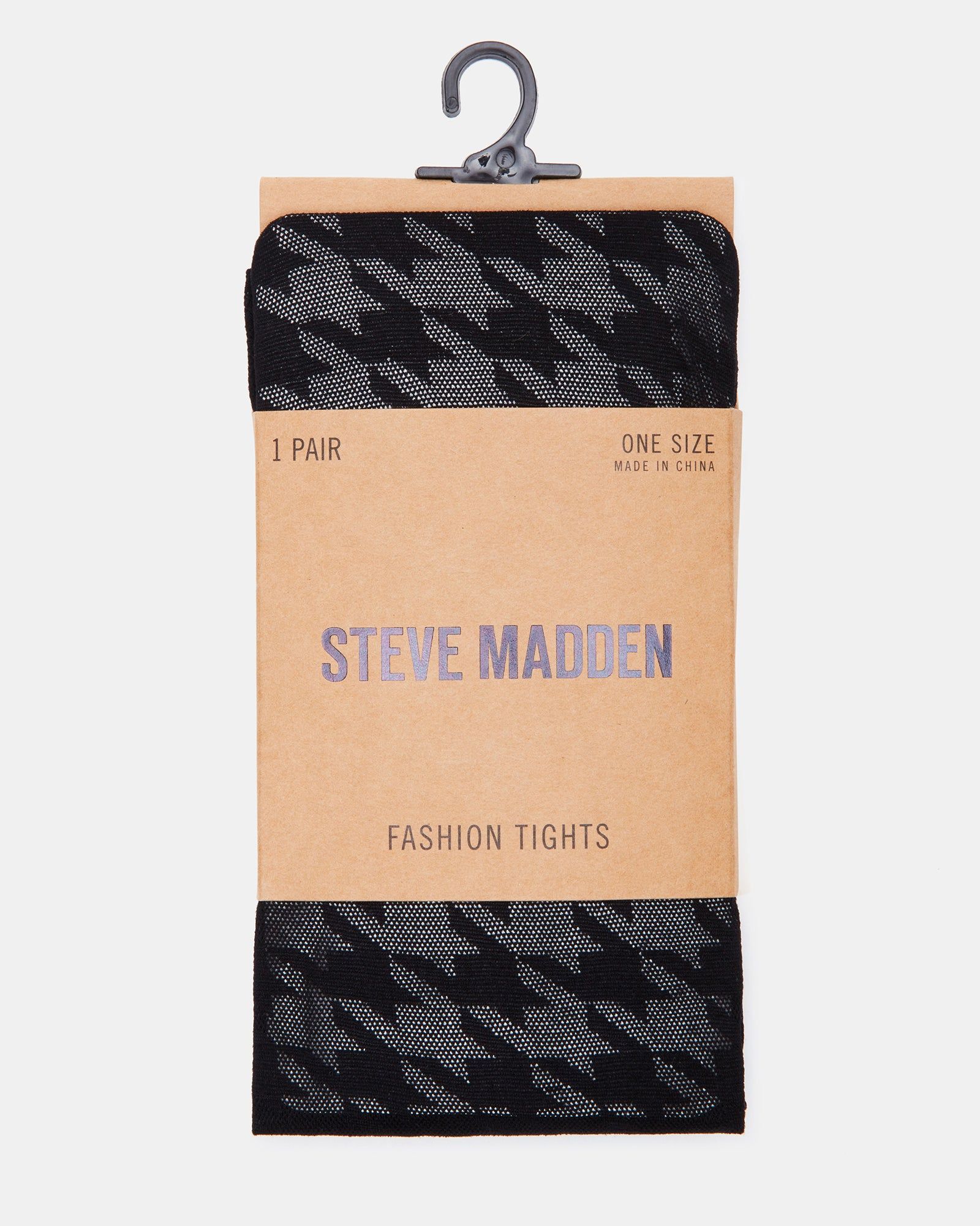 HOUNDSTOOTH TIGHTS BLACK sold by Steve Madden product image thumbnail 2
