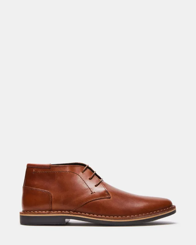 HARKEN WIDE COGNAC LEATHER sold by Steve Madden