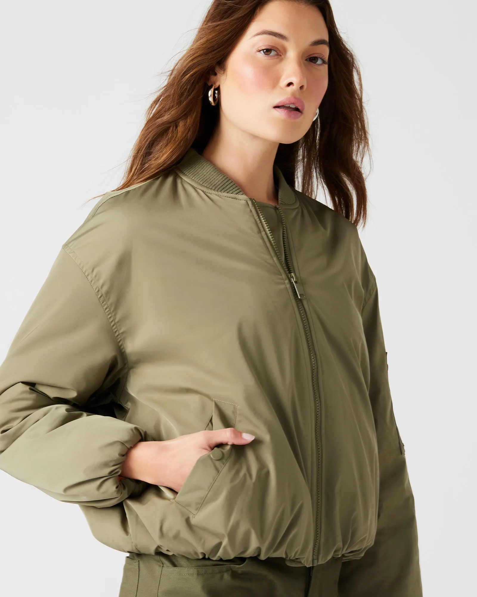 VIDA JACKET OLIVE sold by Steve Madden product image thumbnail 3