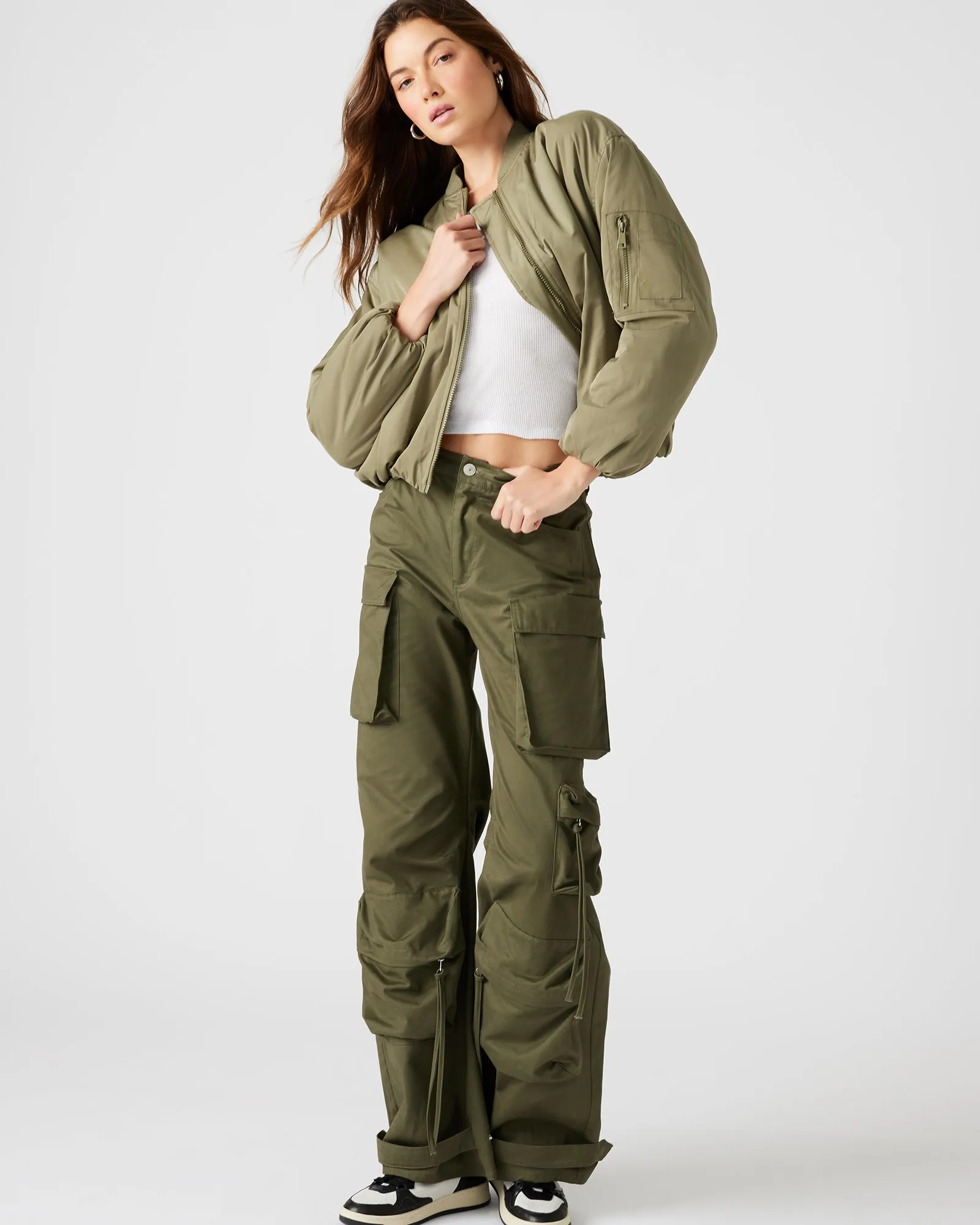 VIDA JACKET OLIVE sold by Steve Madden