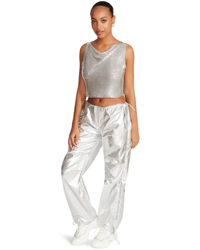PIA PARACHUTE PANT SILVER sold by Steve Madden