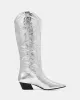 DOLLIE SILVER LEATHER sold by Steve Madden