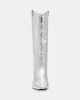 DOLLIE SILVER LEATHER sold by Steve Madden