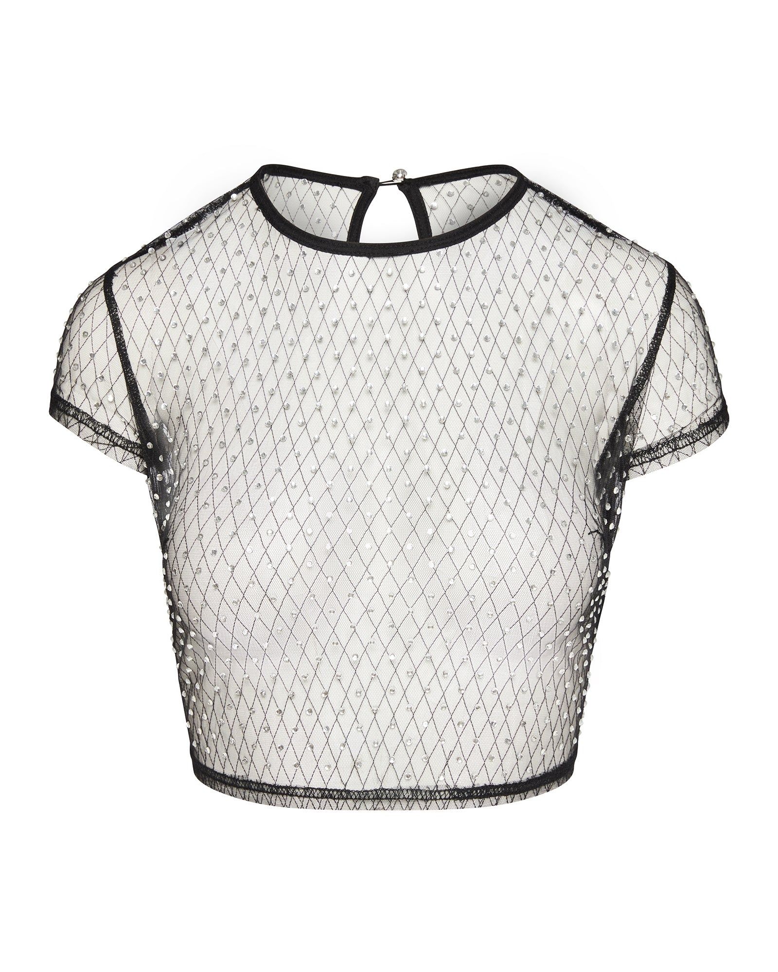MESH RHINESTONE TOP BLACK sold by Steve Madden product image thumbnail 6