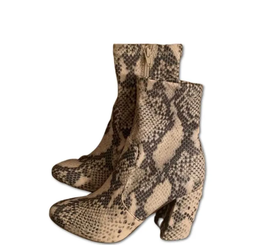 RAGAN SNAKE PRINT BOOTIE - SM REBOOTED sold by Steve Madden