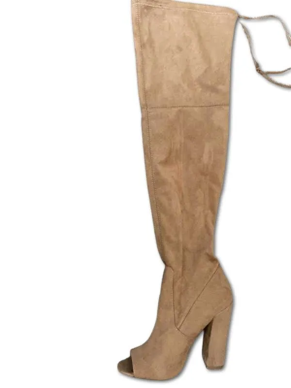 ELLIANA OVER-THE-KNEE BOOTS IN NUDE - SM REBOOTED sold by Steve Madden