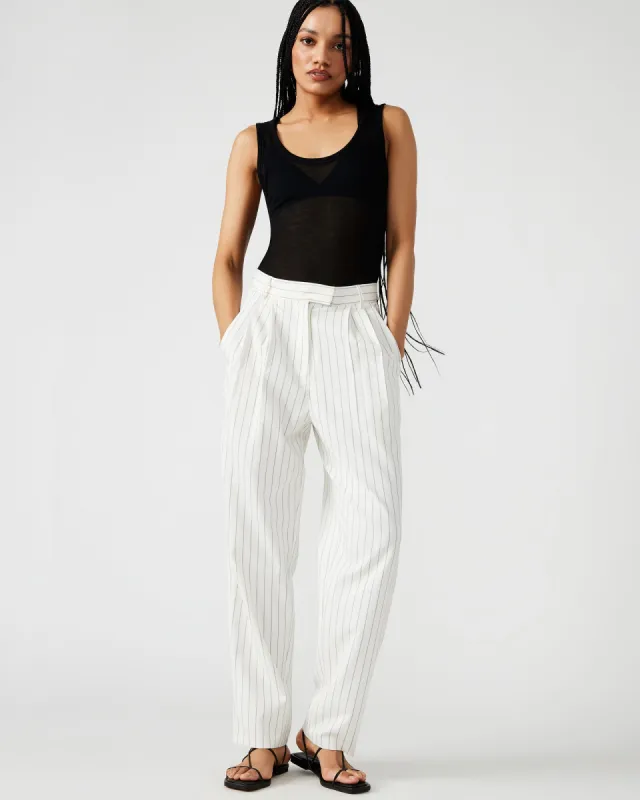 RUMI PANT WHITE/BLACK sold by Steve Madden
