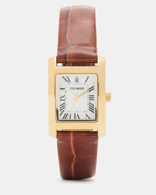 LUXE WATCH COGNAC sold by Steve Madden