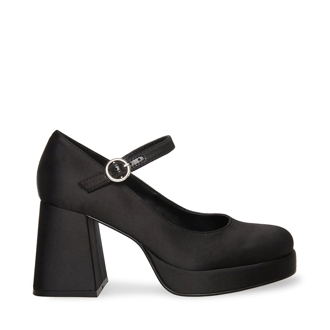 MINGLE BLACK SATIN sold by Steve Madden