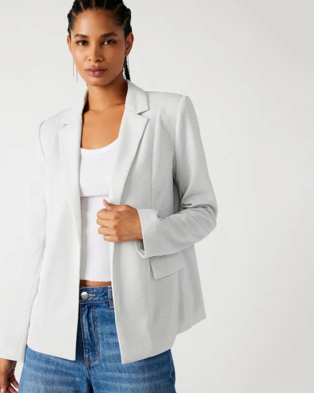 PAYTON BLAZER SILVER sold by Steve Madden