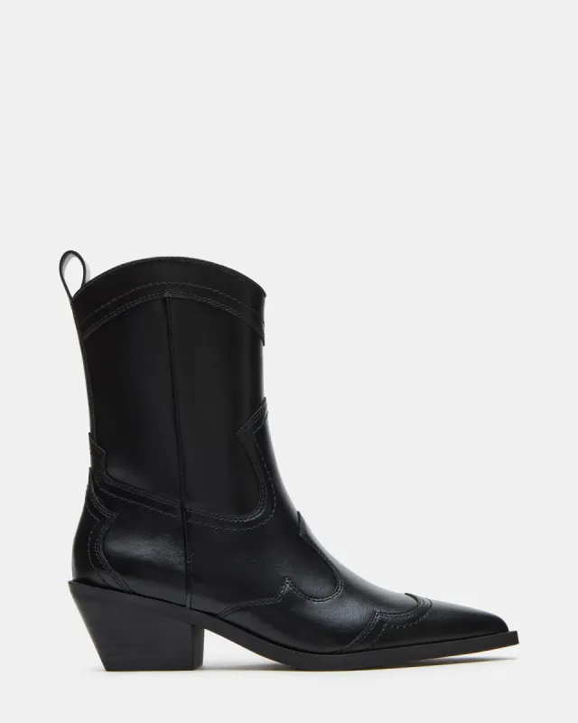 SHAYNE BLACK LEATHER sold by Steve Madden