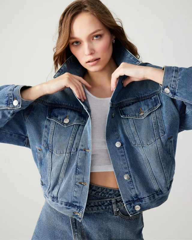 SIENNA DENIM JACKET sold by Steve Madden