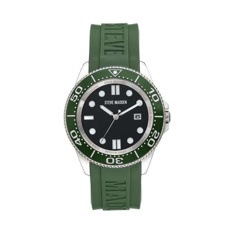 RUBBERIZED ENAMEL CASE WATCH GREEN sold by Steve Madden