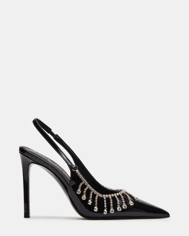 THRILL BLACK PATENT sold by Steve Madden
