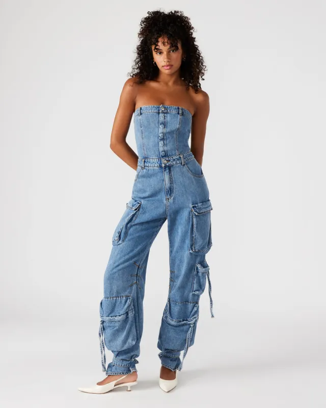 DUO DENIM JUMPSUIT sold by Steve Madden