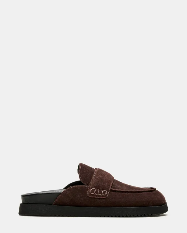 SKIPPER CHOCOLATE BROWN SUEDE sold by Steve Madden