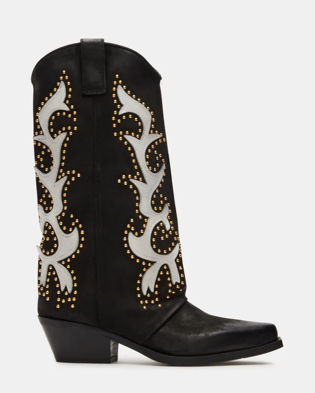 RODEO BLACK LEATHER sold by Steve Madden