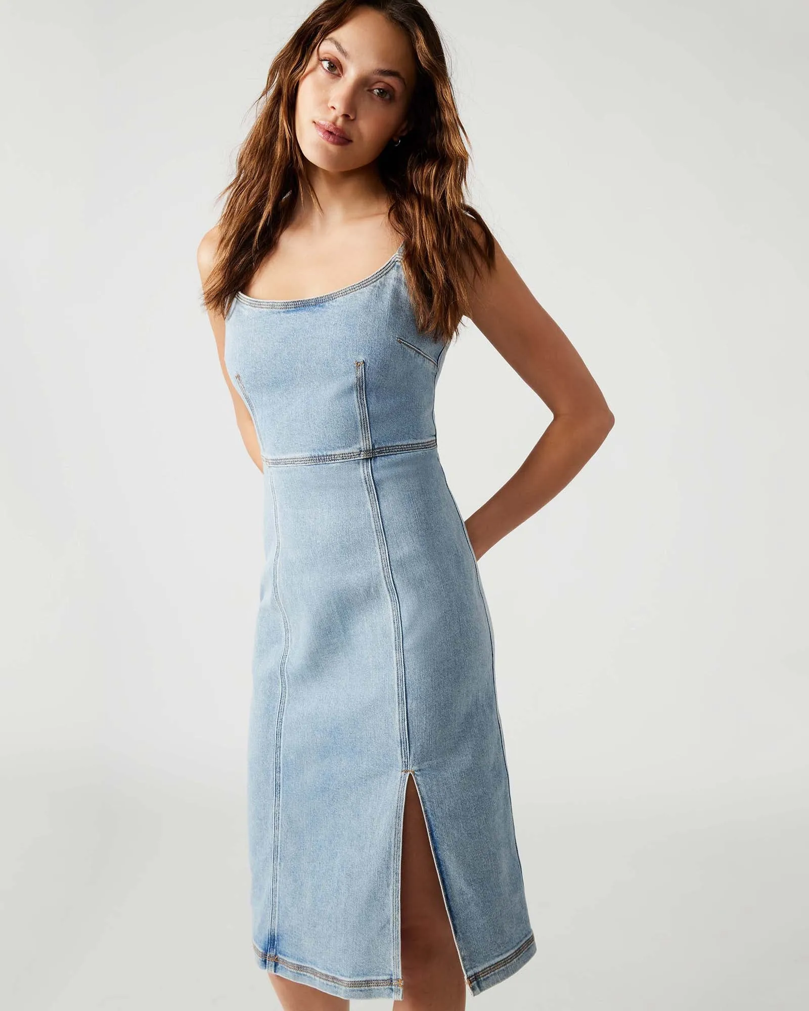 GISELLE DENIM DRESS sold by Steve Madden product image thumbnail 3