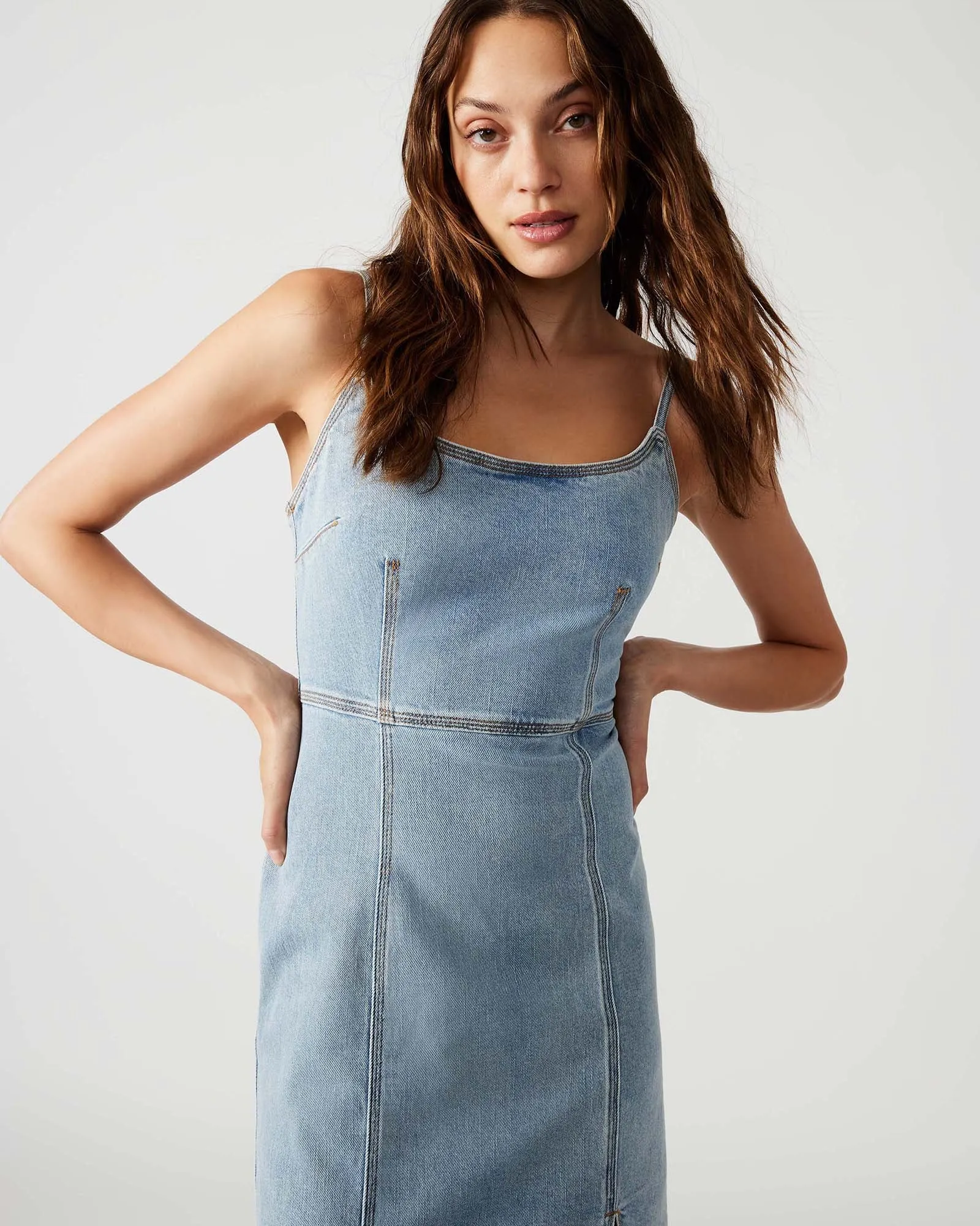 GISELLE DENIM DRESS sold by Steve Madden product image thumbnail 2