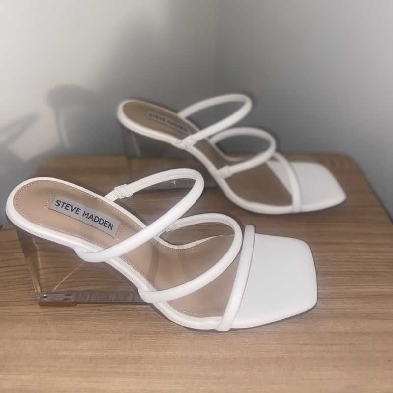 LUNETTE STRAPPY CLEAR WEDGE SANDAL - SM REBOOTED sold by Steve Madden product image thumbnail 5