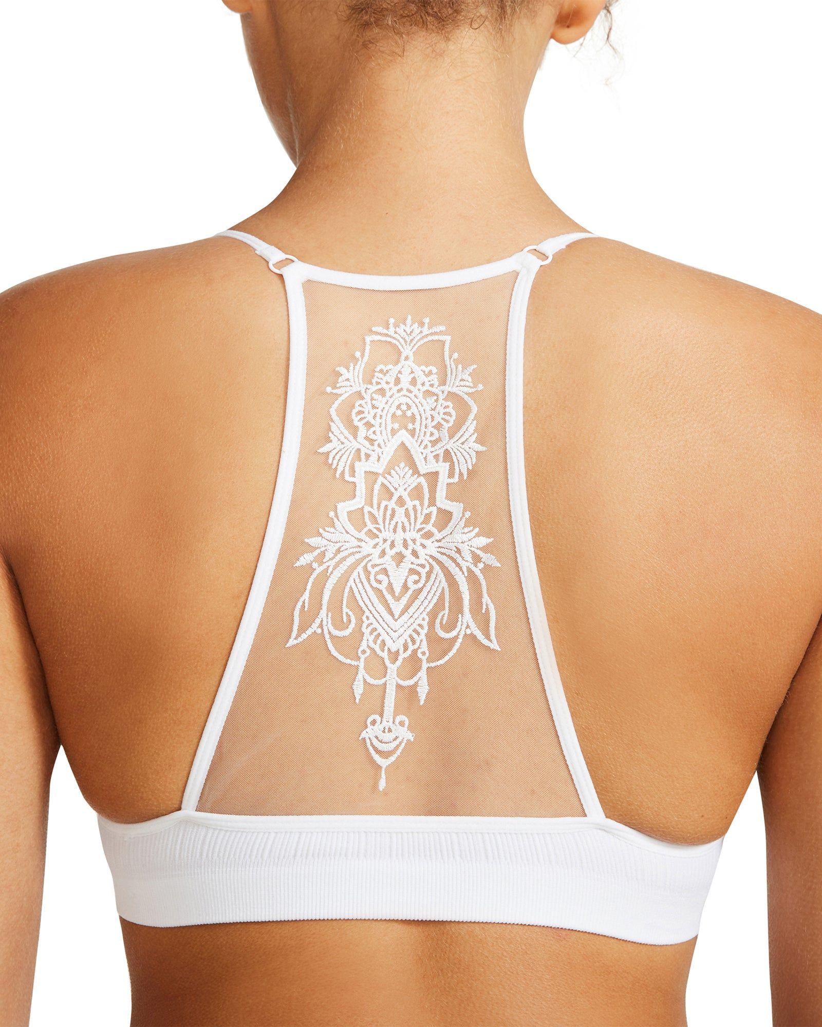 THE ELLA MESH BRALETTE WHITE sold by Steve Madden