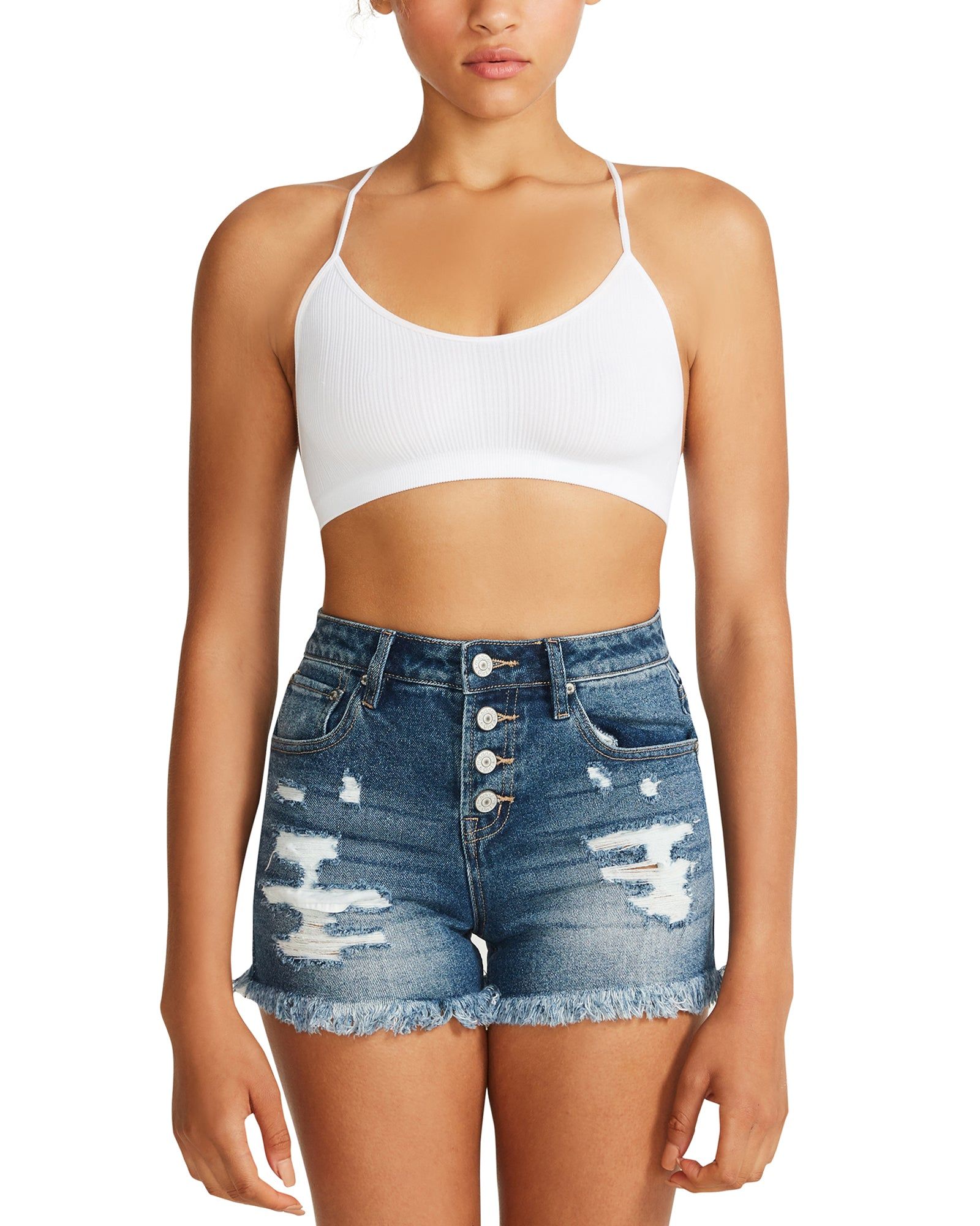 THE ELLA MESH BRALETTE WHITE sold by Steve Madden product image thumbnail 3