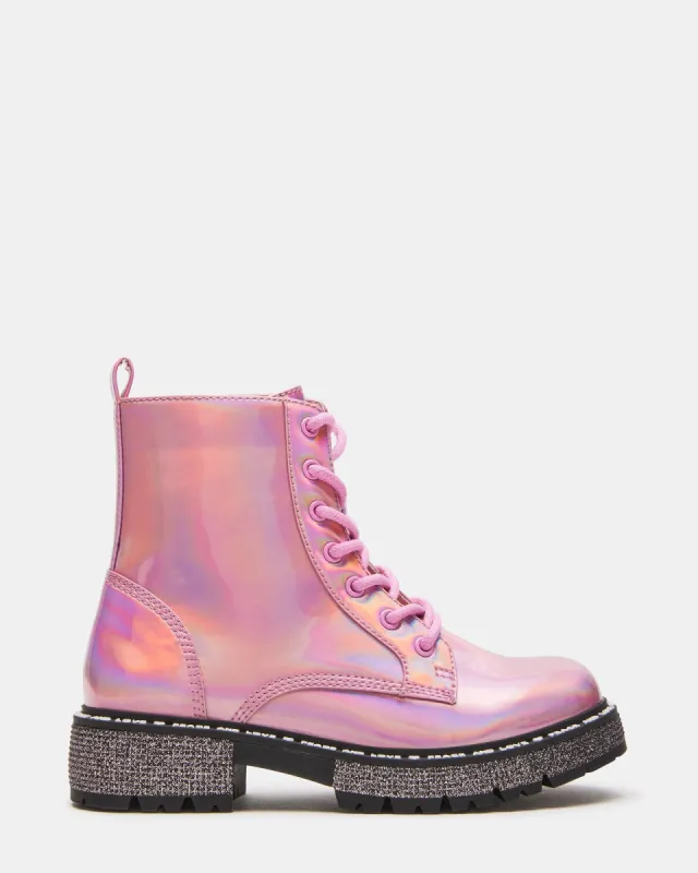 KIDS' WORDLE PINK METALLIC sold by Steve Madden