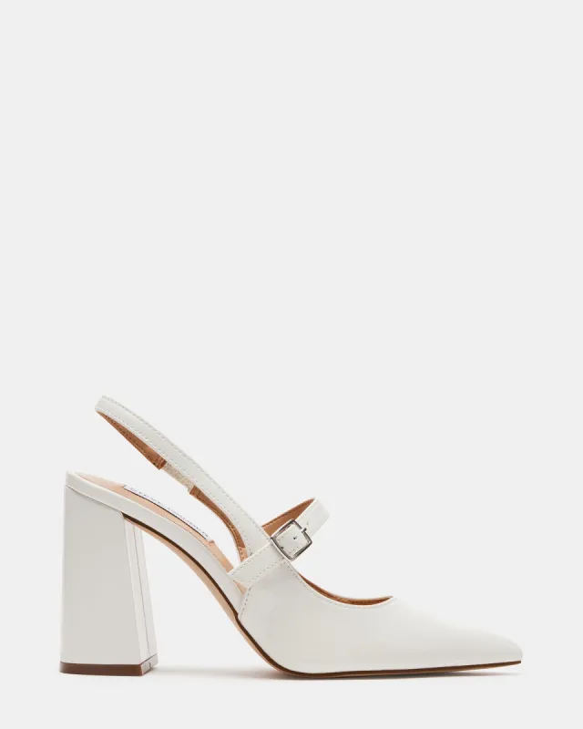 MAEGAN WHITE PATENT sold by Steve Madden