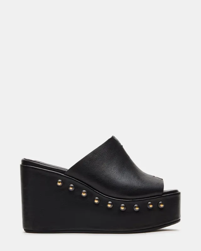 SADIE BLACK LEATHER sold by Steve Madden