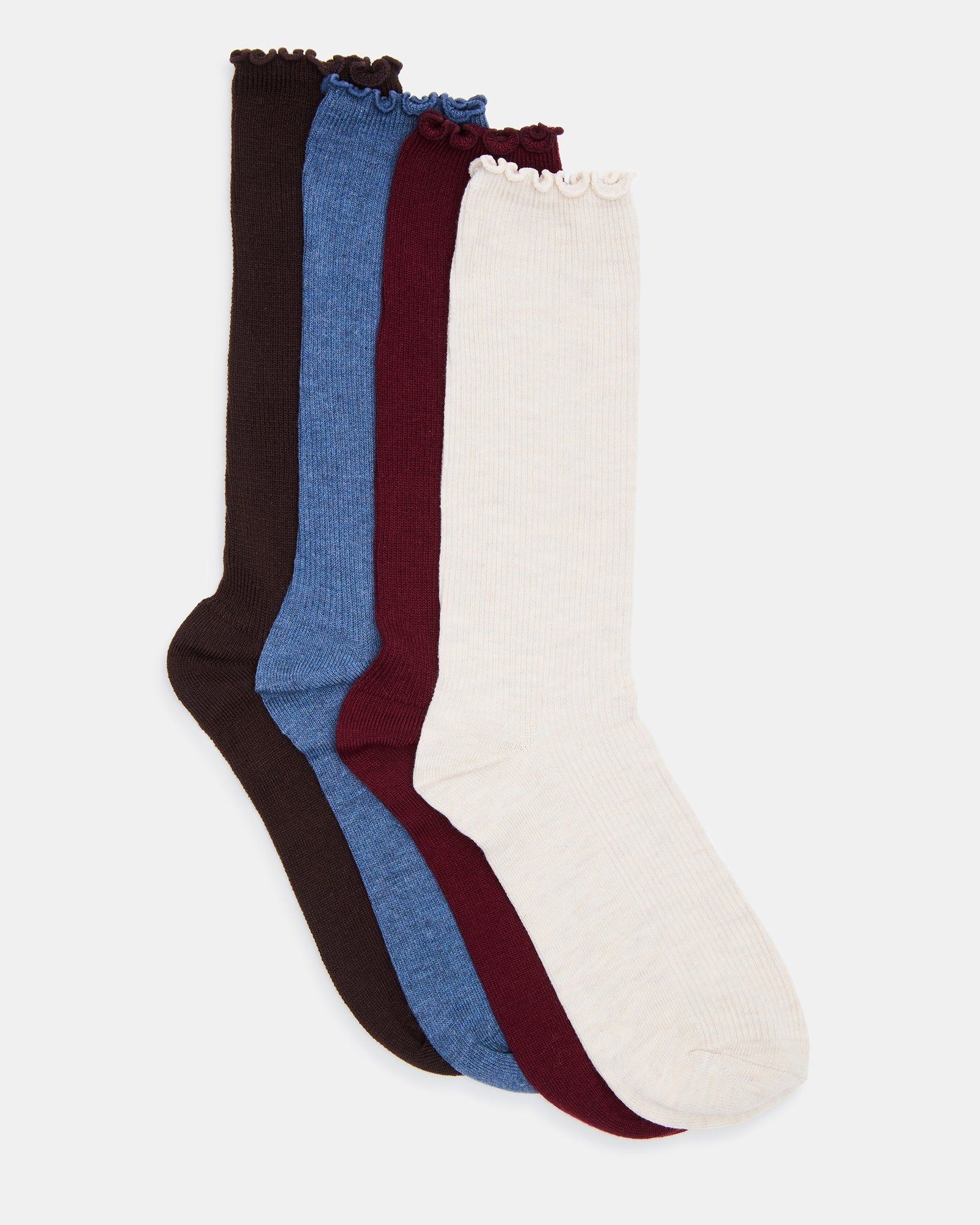 LETTUCE EDGE CREW SOCKS NATURAL MULTI sold by Steve Madden