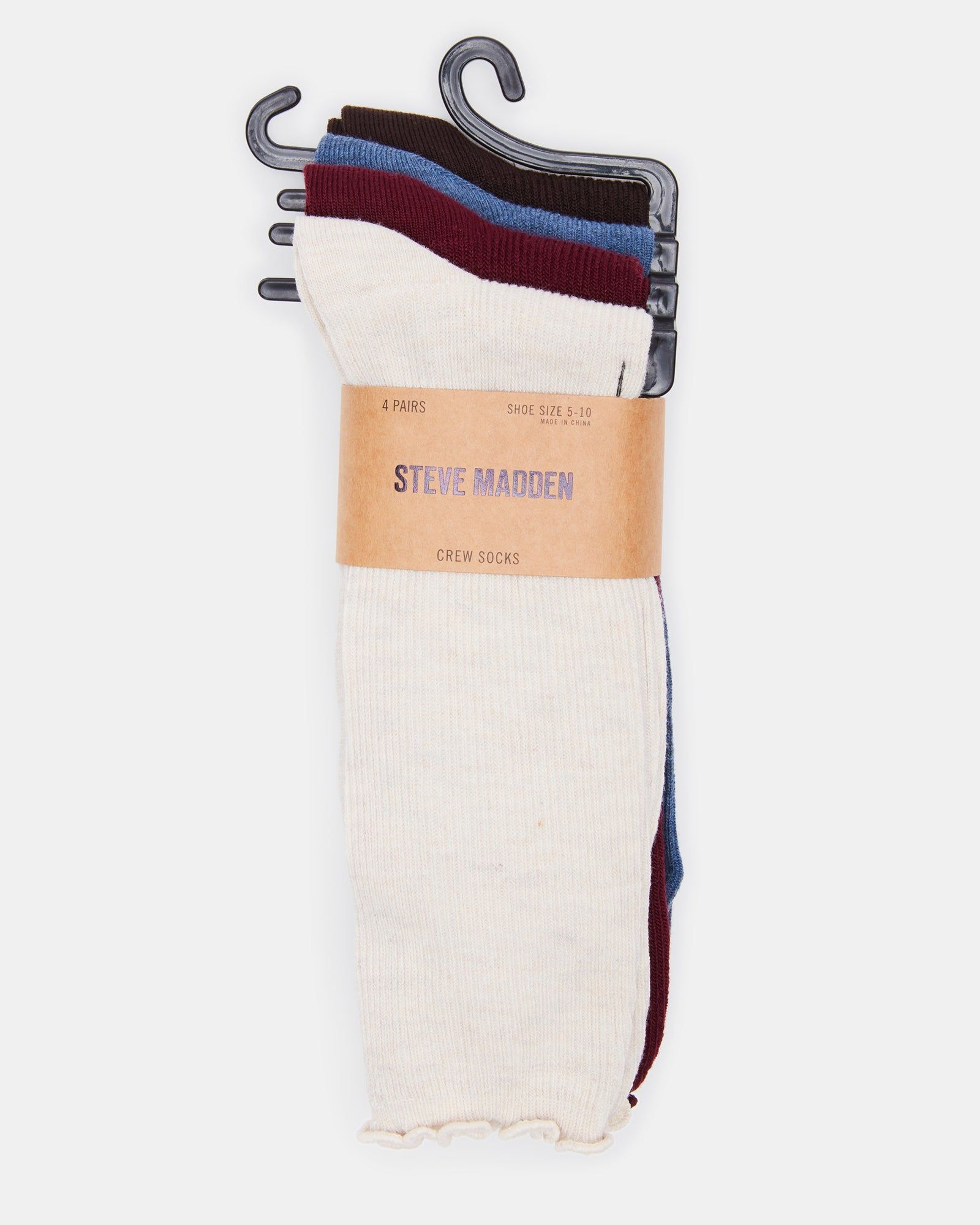 LETTUCE EDGE CREW SOCKS NATURAL MULTI sold by Steve Madden product image thumbnail 2