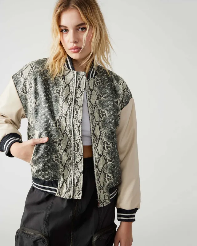 ALEXANDRA JACKET SNAKE sold by Steve Madden